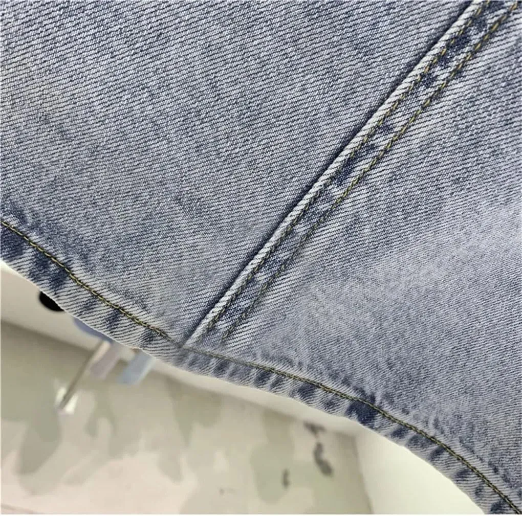 Women's Vintage High Waisted A-Line Denim Skirt 2025 Summer Bodycon Mini Skirt