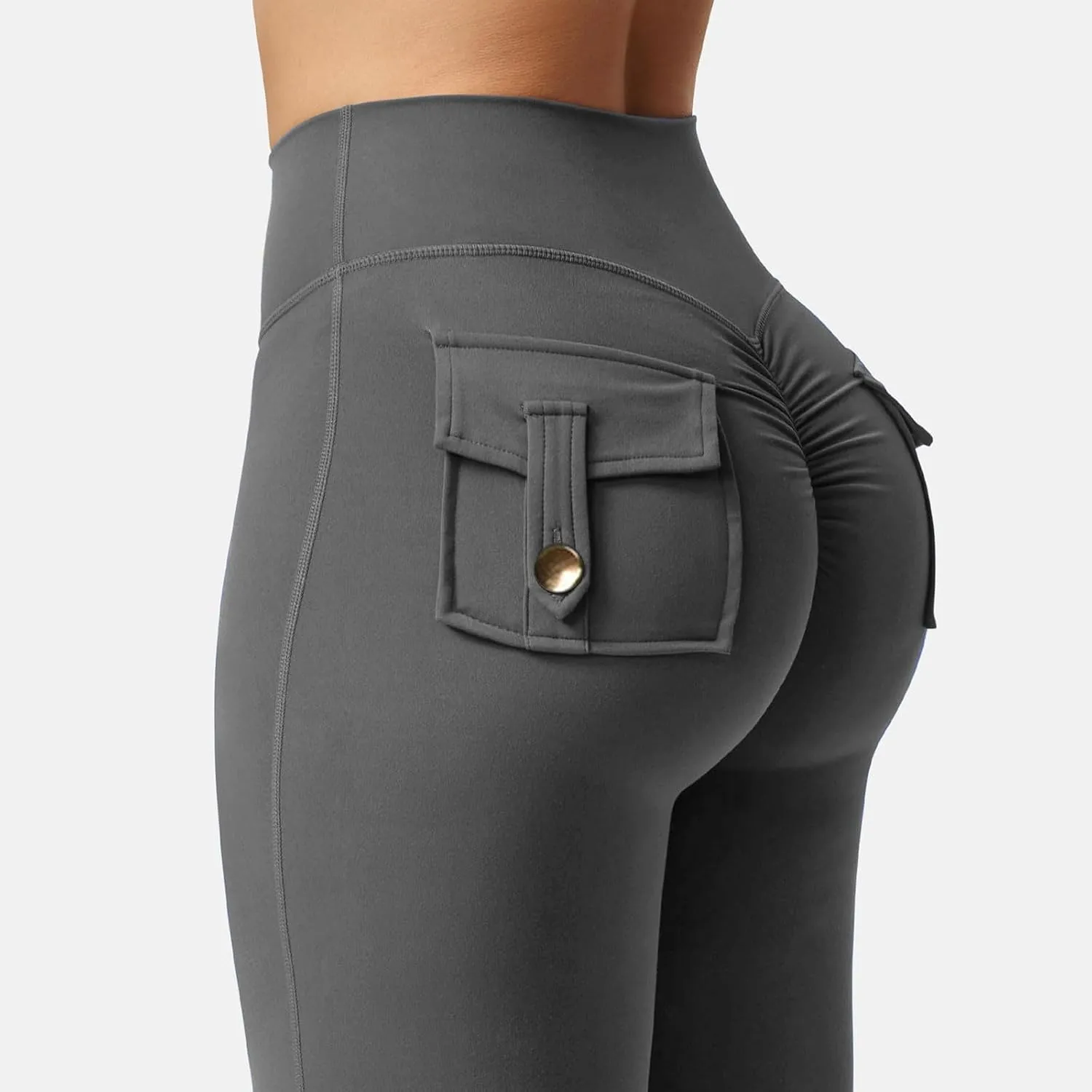 Women's Wide Leg Flare Pants High Waist Running Joggers Trendy Lounge Baggy Trousers with Pockets