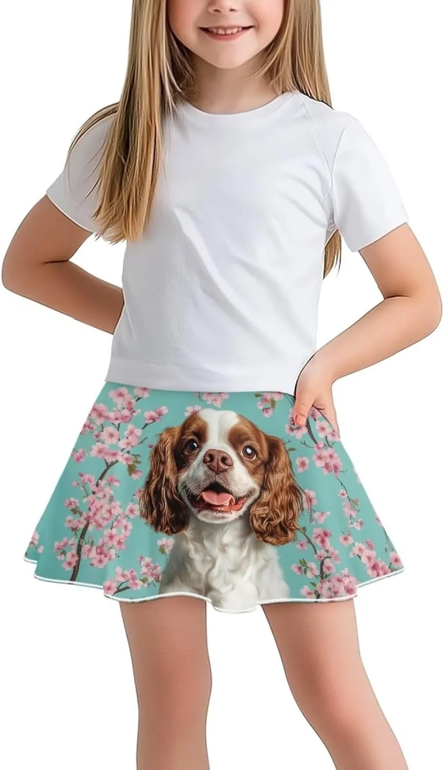 Xpyiqun Tennis Skorts for Girls 5-14 Pleated Athletic Skirt Mini Skirts Summer Quick Dry