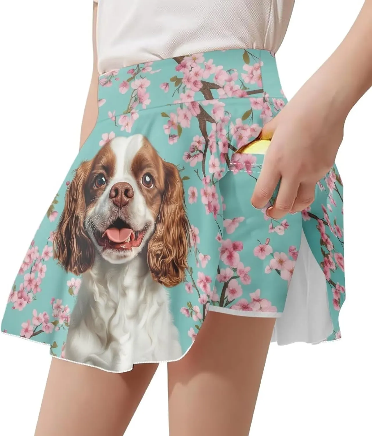 Xpyiqun Tennis Skorts for Girls 5-14 Pleated Athletic Skirt Mini Skirts Summer Quick Dry