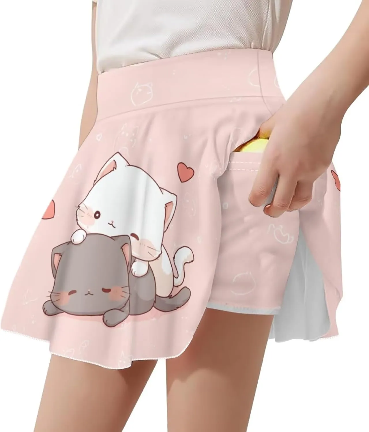 Xpyiqun Tennis Skorts for Girls 5-14 Pleated Athletic Skirt Mini Skirts Summer Quick Dry