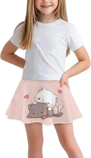 Xpyiqun Tennis Skorts for Girls 5-14 Pleated Athletic Skirt Mini Skirts Summer Quick Dry