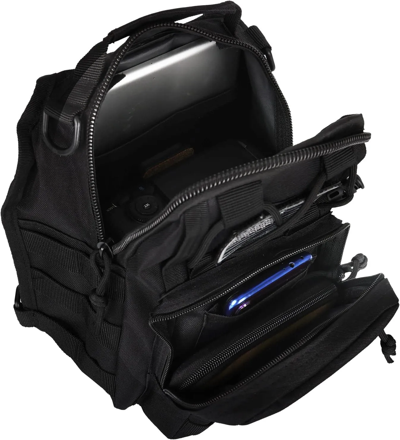 YAKEDA Tactical Compact EDC Sling Backpack Military Backpack Concealed Carrier Shoulder Bag for Travel,Outdoor,Hiking,